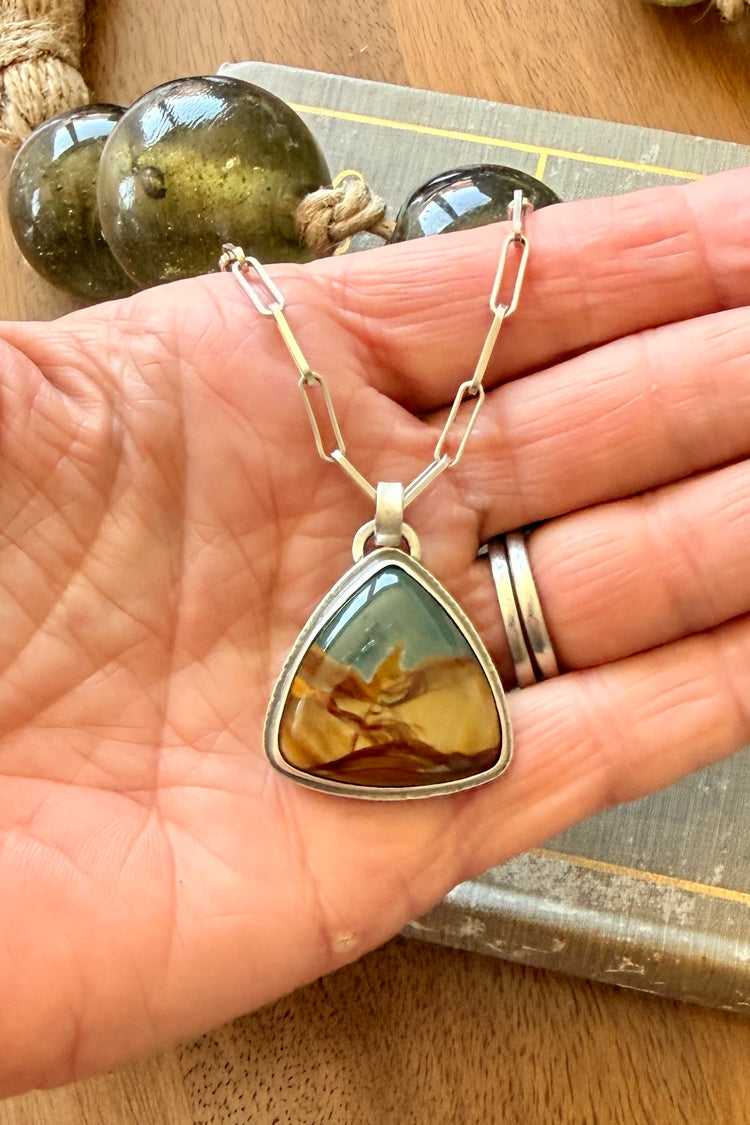 Jasper pendant in sterling silver