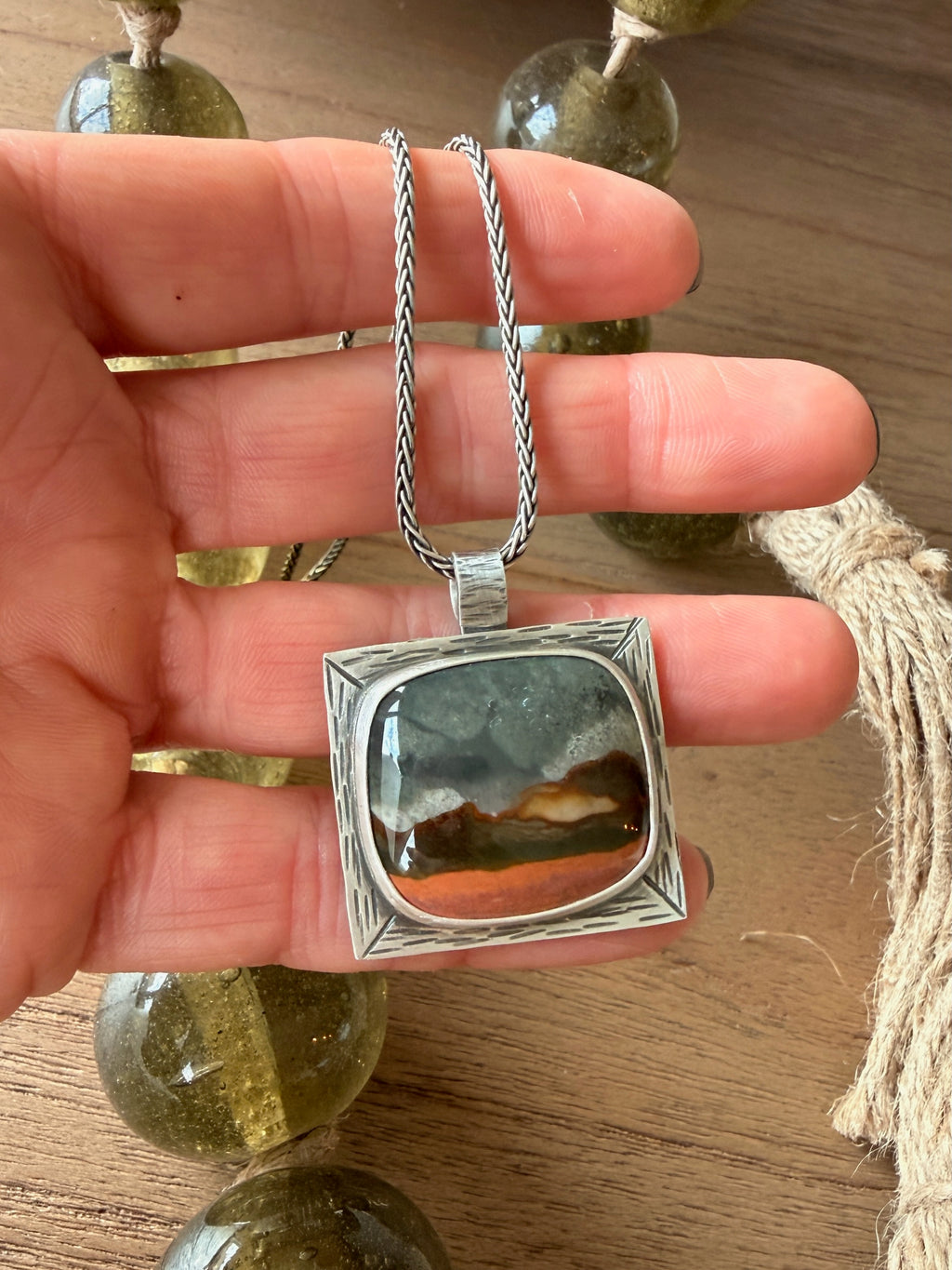 Polychrome Jasper pendant